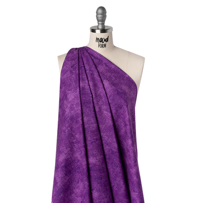 Printed Quilting Cotton by Northcott - Violet Painterly Texture - Canvas Collection Folded