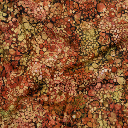 Printed Quilting Cotton by Northcott - Rust Bubbles - Bliss Collection Drape