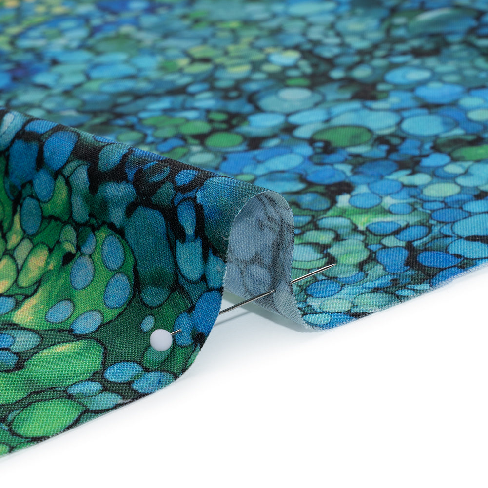 Printed Quilting Cotton by Northcott - Peacock Bubbles - Bliss Collection - Full