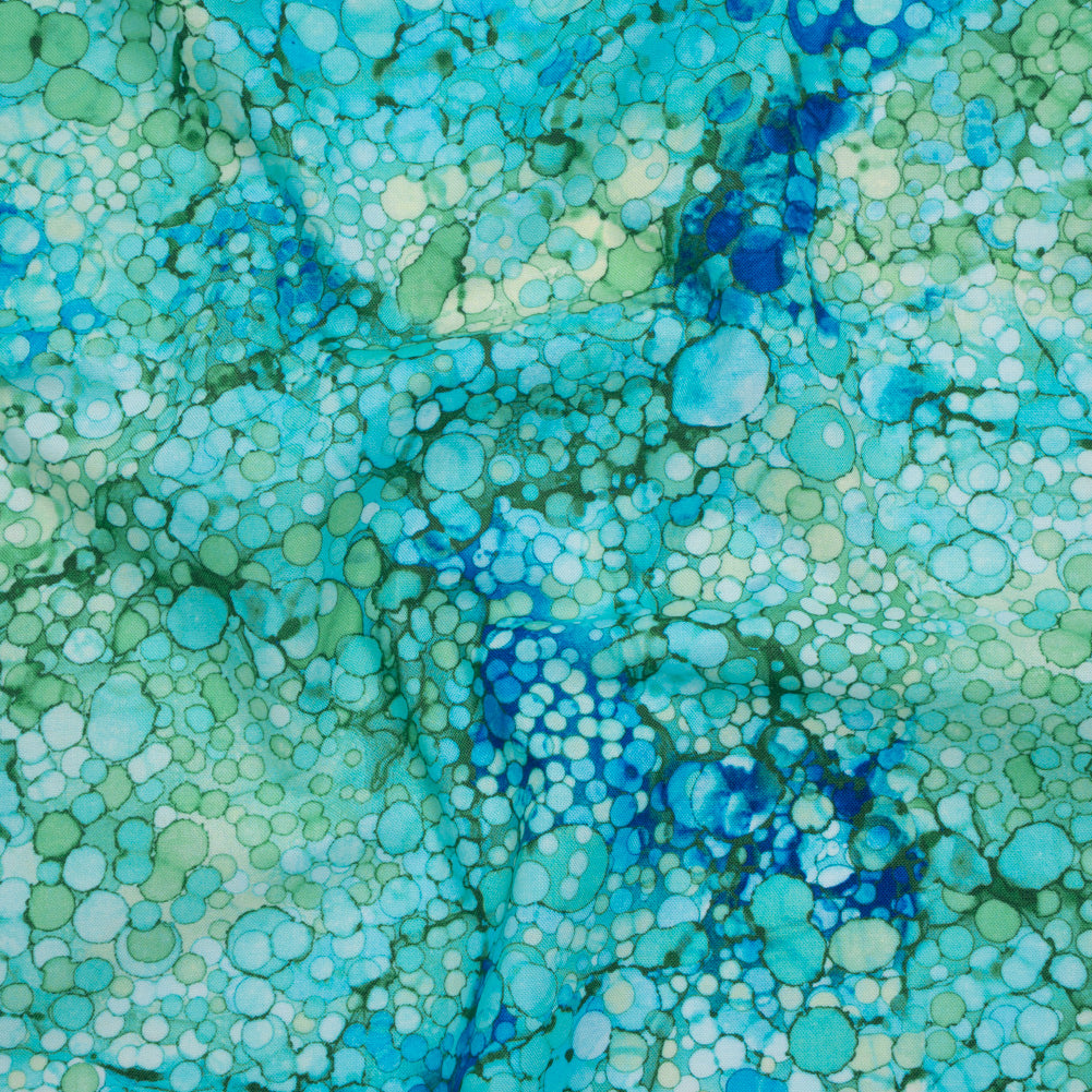 Printed Quilting Cotton by Northcott - Caribbean Bubbles - Bliss Collection Drape