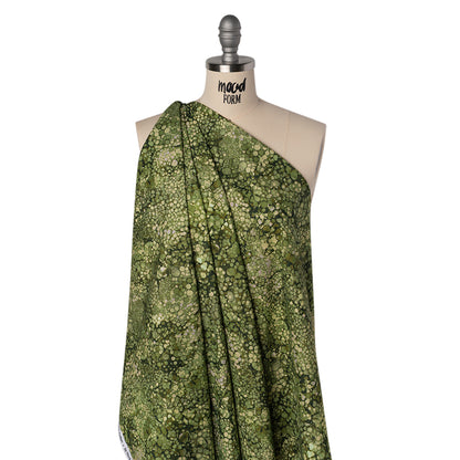 Printed Quilting Cotton by Northcott - Olive Bubbles - Bliss Collection Folded