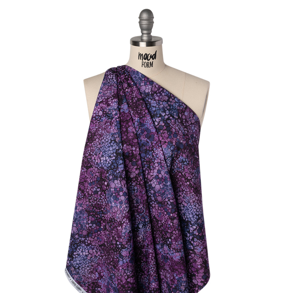 Printed Quilting Cotton by Northcott - Amethyst Bubbles - Bliss Collection Folded
