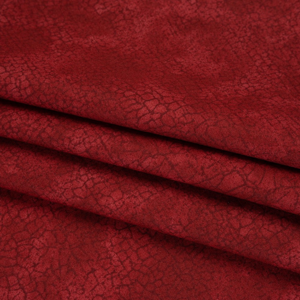 Quilting Cotton by Northcott - Cranberry Textural Abstract - Crackle Collection - Detail