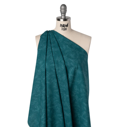 Quilting Cotton by Northcott - Peacock Textural Abstract - Crackle Collection Folded