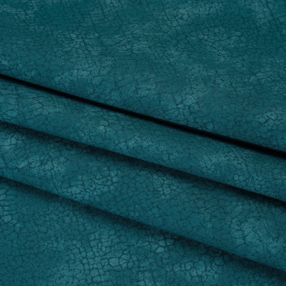 Quilting Cotton by Northcott - Peacock Textural Abstract - Crackle Collection Detail