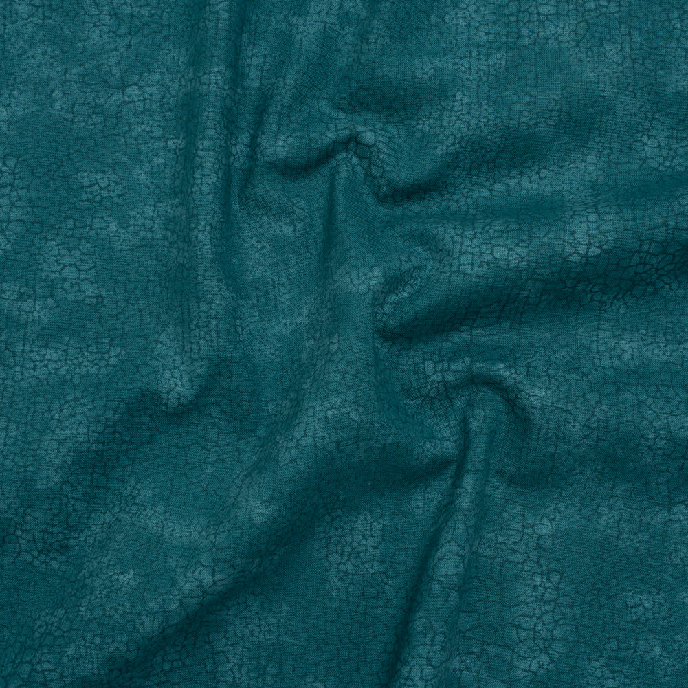 Quilting Cotton by Northcott - Peacock Textural Abstract - Crackle Collection Drape