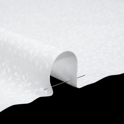 Printed Quilting Cotton by Patrick Lose for Northcott - White on White Baby's Breath Floral - Basically Black & White Collection Detail
