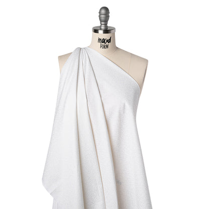 Printed Quilting Cotton by Patrick Lose for Northcott - White on White Baby's Breath Floral - Basically Black & White Collection Drape