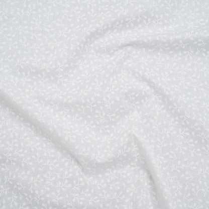 Printed Quilting Cotton by Patrick Lose for Northcott - White on White Baby's Breath Floral - Basically Black & White Collection