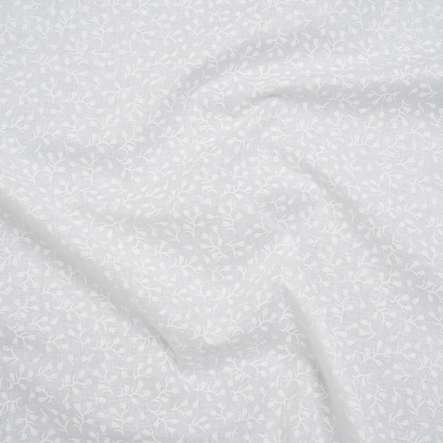 Printed Quilting Cotton by Patrick Lose for Northcott - White on White Baby's Breath Floral - Basically Black & White Collection