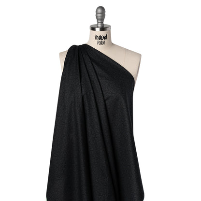 Printed Quilting Cotton by Patrick Lose for Northcott - Black on Black Doodle Hearts - Basically Black & White Collection Drape