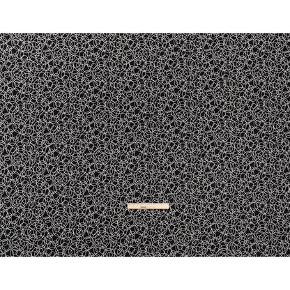 Printed Quilting Cotton by Patrick Lose for Northcott - White on Black Tangled Circles - Basically Black & White Collection