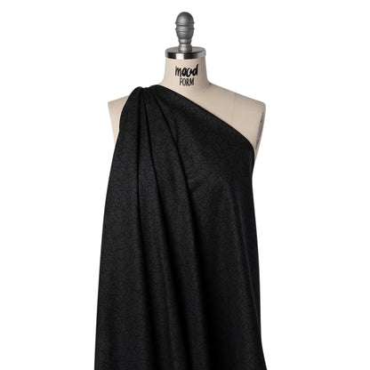 Printed Quilting Cotton by Patrick Lose for Northcott - Black on Black Tangled Circles - Basically Black & White Collection