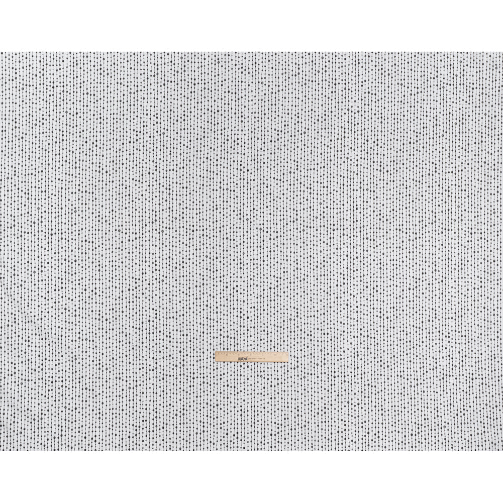 Printed Quilting Cotton by Patrick Lose for Northcott - Black on White Doodle Beaded Stripe - Basically Black & White Collection - Full