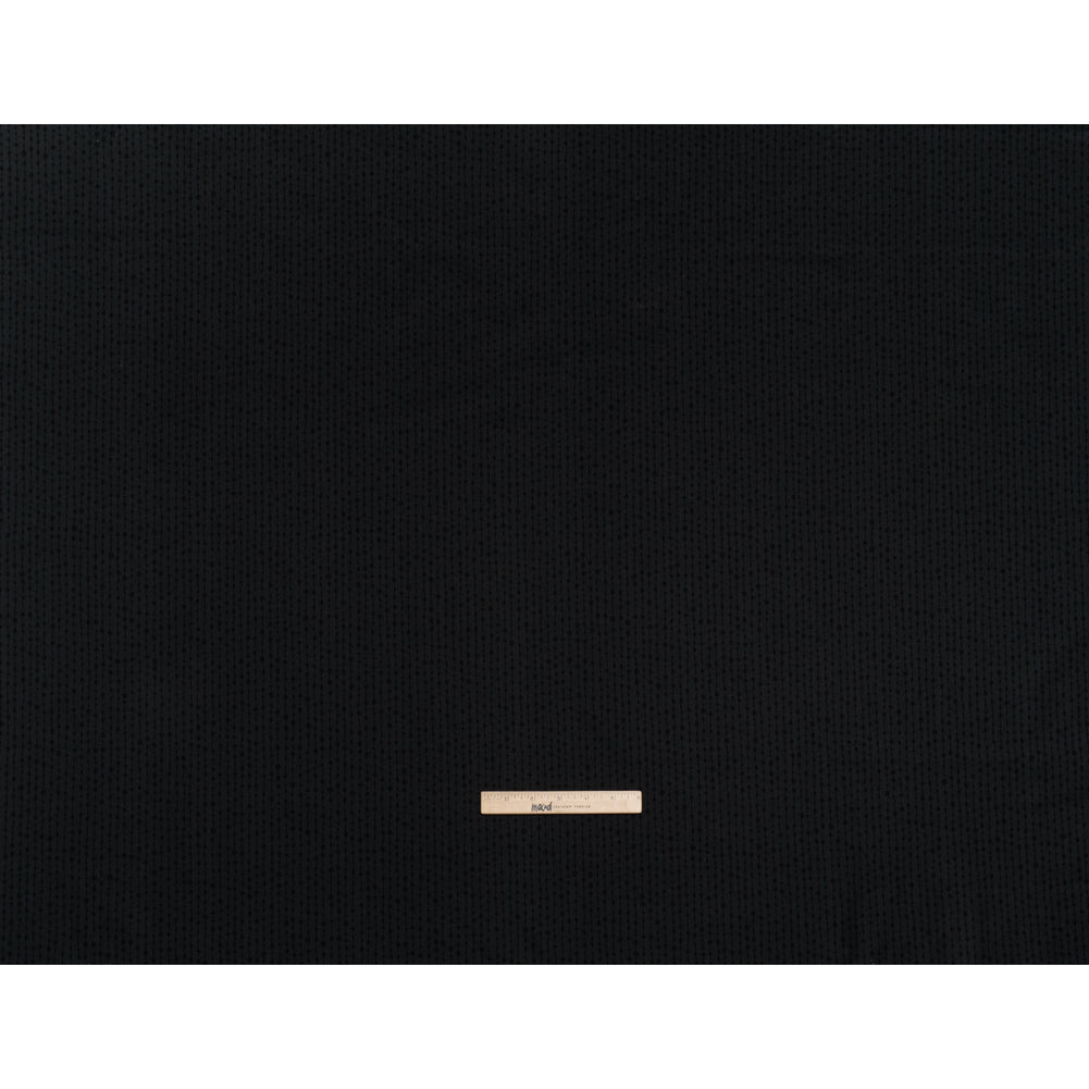 Printed Quilting Cotton by Patrick Lose for Northcott - Black on Black Doodle Beaded Stripe - Basically Black & White Collection Full