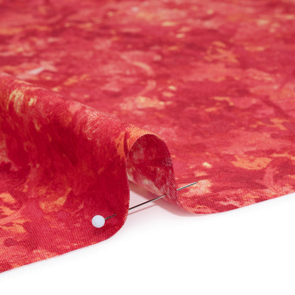 Printed Quilting Cotton by Deborah Edwards for Northcott Studio - Fire Coral Painterly Abstract - Chroma Collection Detail