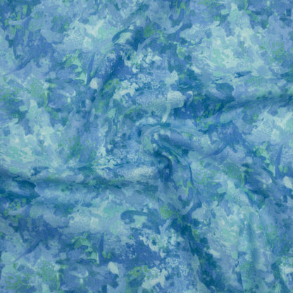 Printed Quilting Cotton by Deborah Edwards for Northcott Studio - Sea Breeze Painterly Abstract - Chroma Collection