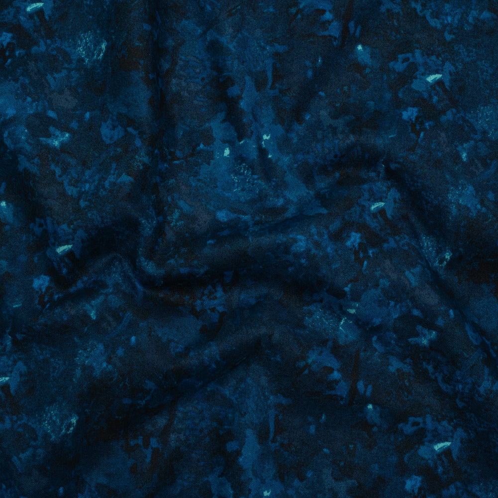 Printed Quilting Cotton by Deborah Edwards for Northcott Studio - Midnight Painterly Abstract - Chroma Collection