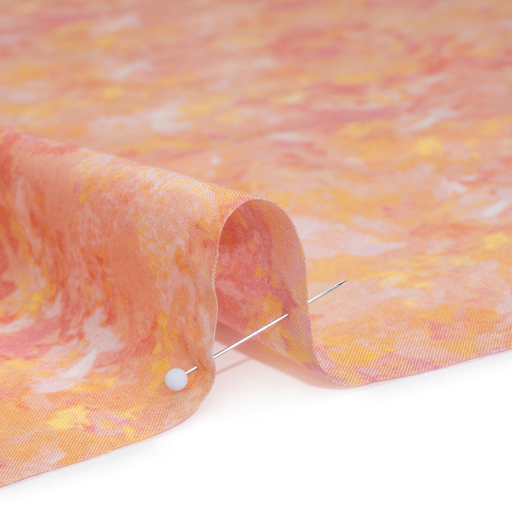 Printed Quilting Cotton by Deborah Edwards for Northcott Studio - Peach Melba Painterly Abstract - Chroma Collection - Detail