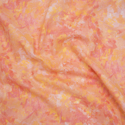 Printed Quilting Cotton by Deborah Edwards for Northcott Studio - Peach Melba Painterly Abstract - Chroma Collection