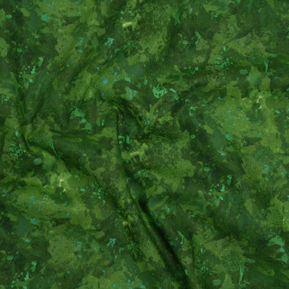 Printed Quilting Cotton by Deborah Edwards for Northcott Studio - Rainforest Painterly Abstract - Chroma Collection