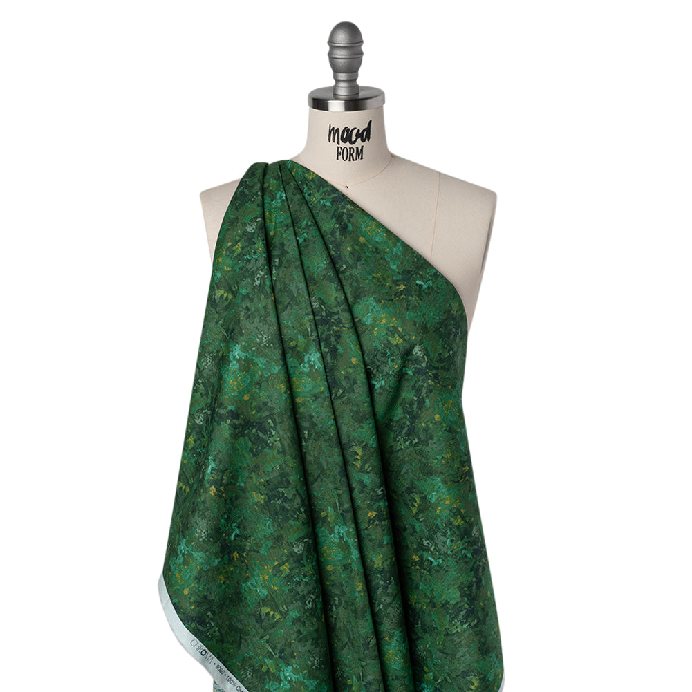 Printed Quilting Cotton by Deborah Edwards for Northcott Studio - Spruce Painterly Abstract - Chroma Collection - Drape