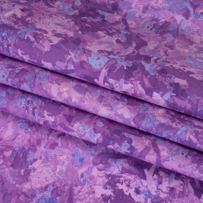 Printed Quilting Cotton by Deborah Edwards for Northcott Studio - Orchid Painterly Abstract - Chroma Collection Folded