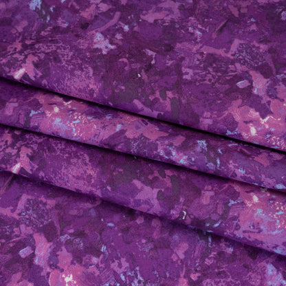 Printed Quilting Cotton by Deborah Edwards for Northcott Studio - Magenta Painterly Abstract - Chroma Collection Folded