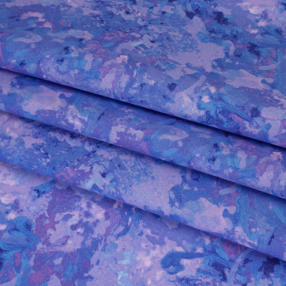 Printed Quilting Cotton by Deborah Edwards for Northcott Studio - Iris Painterly Abstract - Chroma Collection - Folded