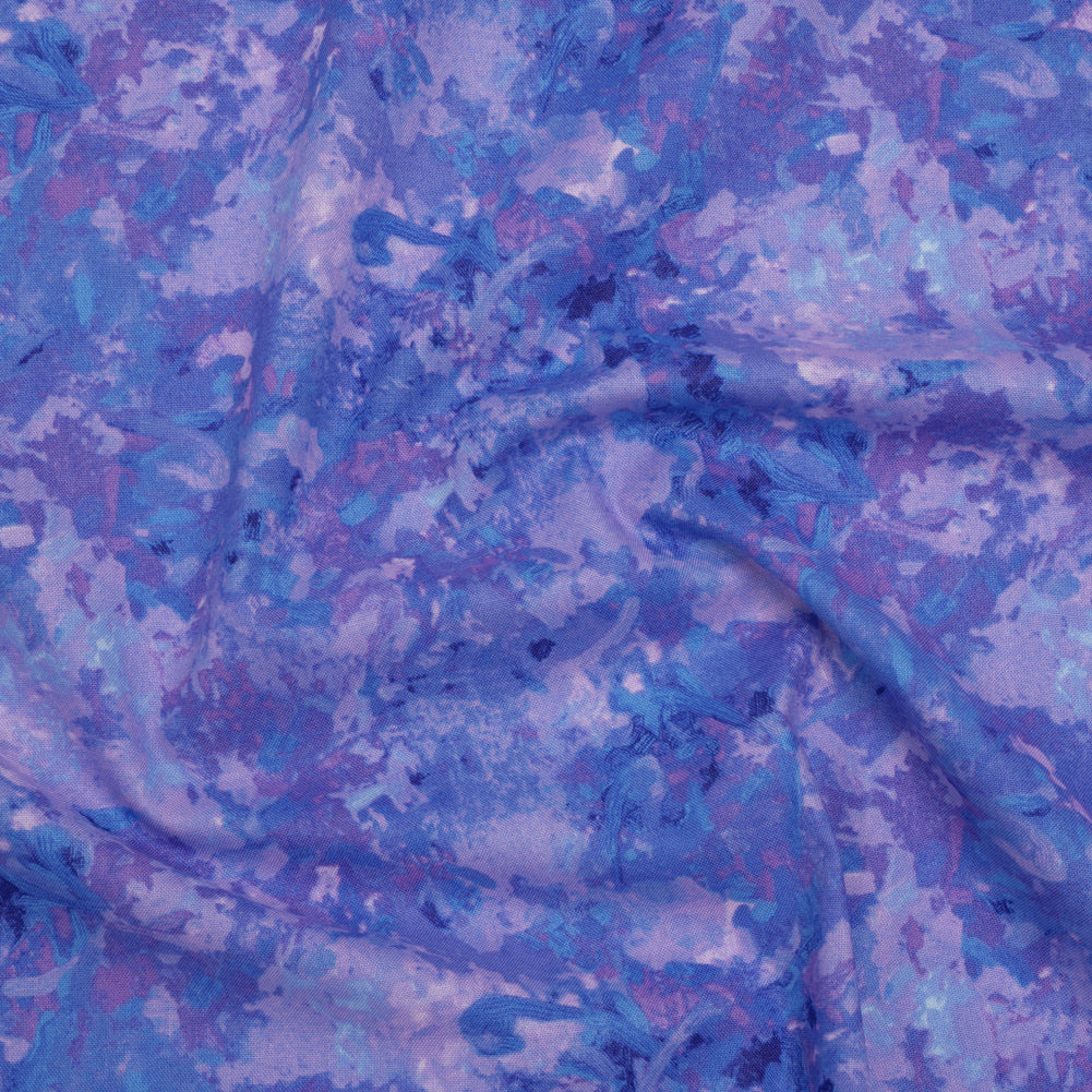 Printed Quilting Cotton by Deborah Edwards for Northcott Studio - Iris Painterly Abstract - Chroma Collection