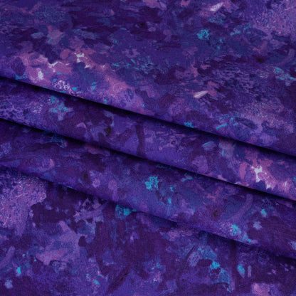 Printed Quilting Cotton by Deborah Edwards for Northcott Studio - Violet Painterly Abstract - Chroma Collection