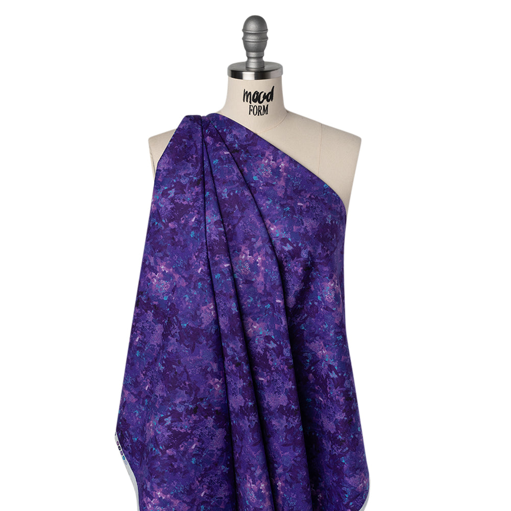 Printed Quilting Cotton by Deborah Edwards for Northcott Studio - Violet Painterly Abstract - Chroma Collection - Drape