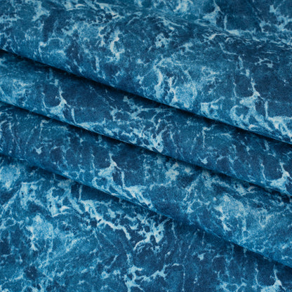 Printed Quilting Cotton by Northcott Studio - Dark Blue Rushing Water - Naturescapes Collection Folded