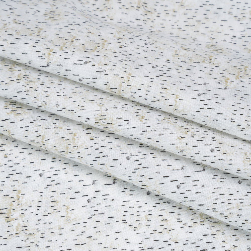 Printed Quilting Cotton by Northcott Studio - Light Gray Birch Bark - Naturescapes Collection Folded