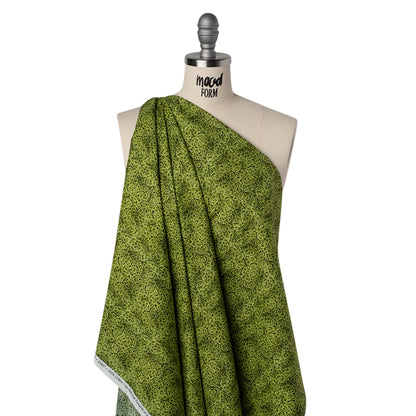 Printed Quilting Cotton by Northcott Studio - Light Green Foliage - Naturescapes Collection Drape