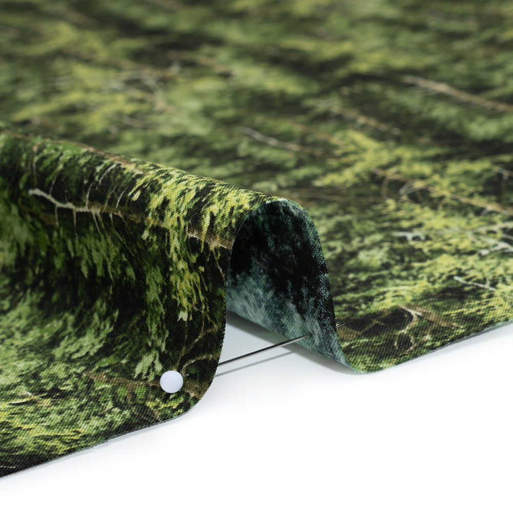 Printed Quilting Cotton by Northcott Studio - Mid Green Evergreen Trees - Naturescapes Collection Detail