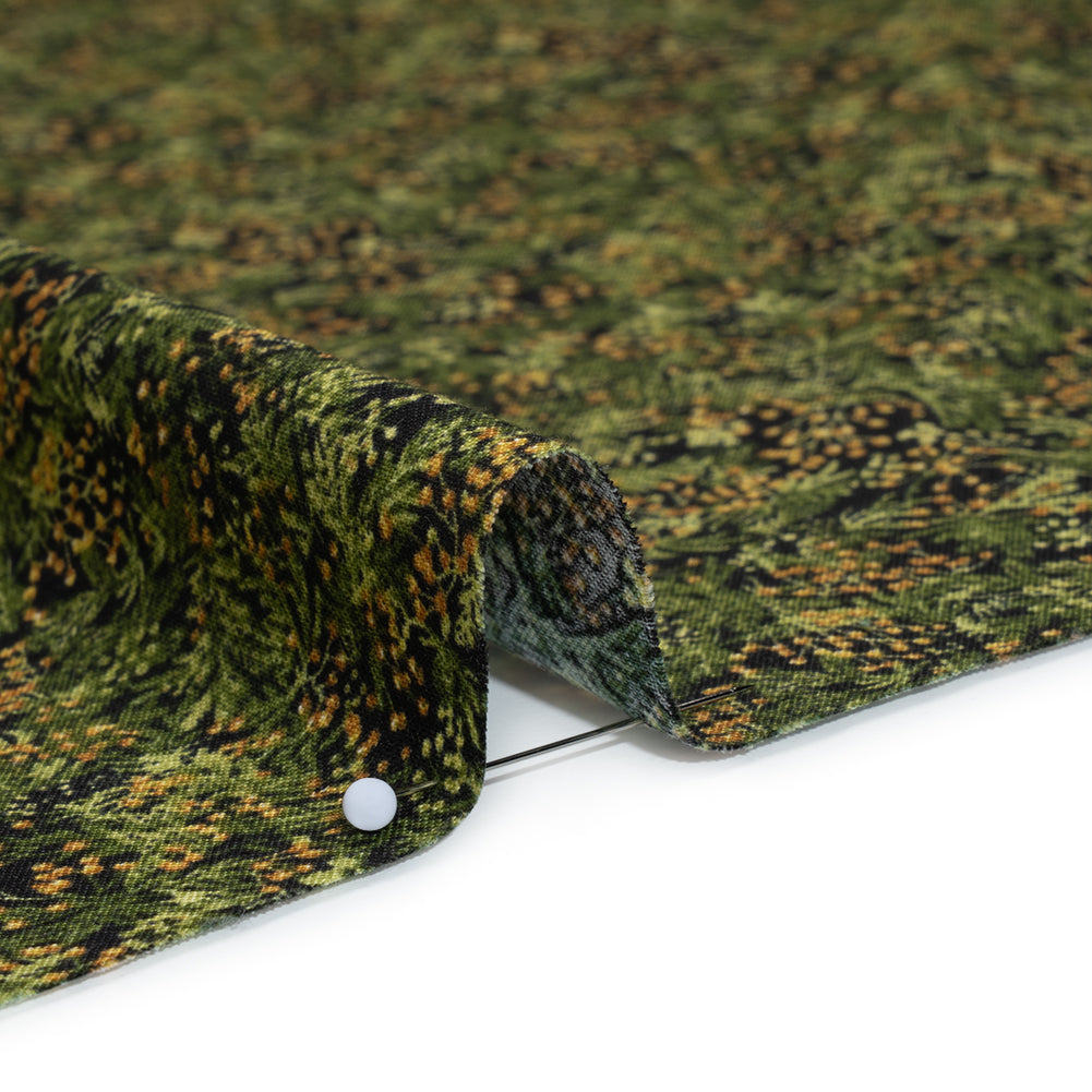 Printed Quilting Cotton by Northcott Studio - Olive Green Cedar - Naturescapes Collection - Detail