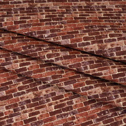 Printed Quilting Cotton by Northcott Studio - Rust Red Brick - Naturescapes Collection Folded