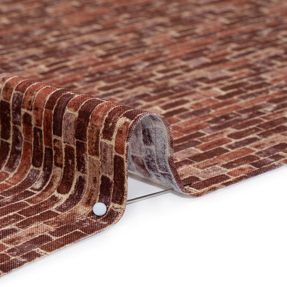 Printed Quilting Cotton by Northcott Studio - Rust Red Brick - Naturescapes Collection Detail
