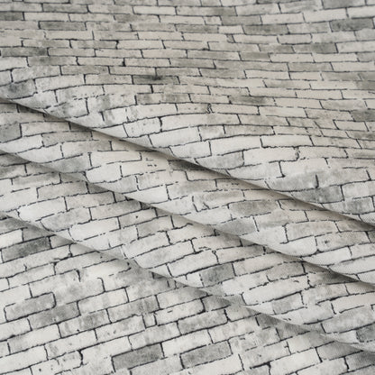 Printed Quilting Cotton by Northcott Studio - Mid Gray Brick - Naturescapes Collection