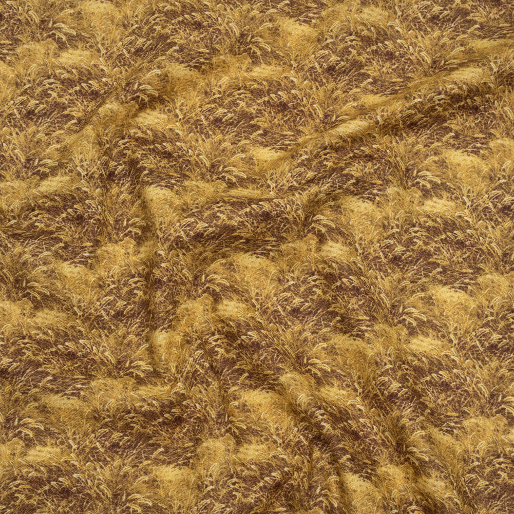 Printed Quilting Cotton by Northcott Studio - Ochre Prairie Grass - Naturescapes Collection