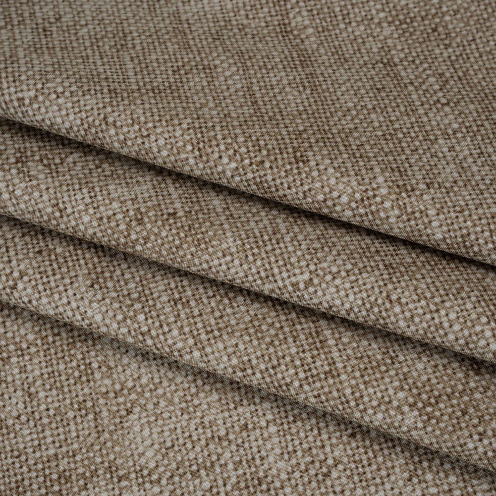 Printed Quilting Cotton by Northcott Studio - Taupe Canvas Textured - Linen Basics Collection Folded