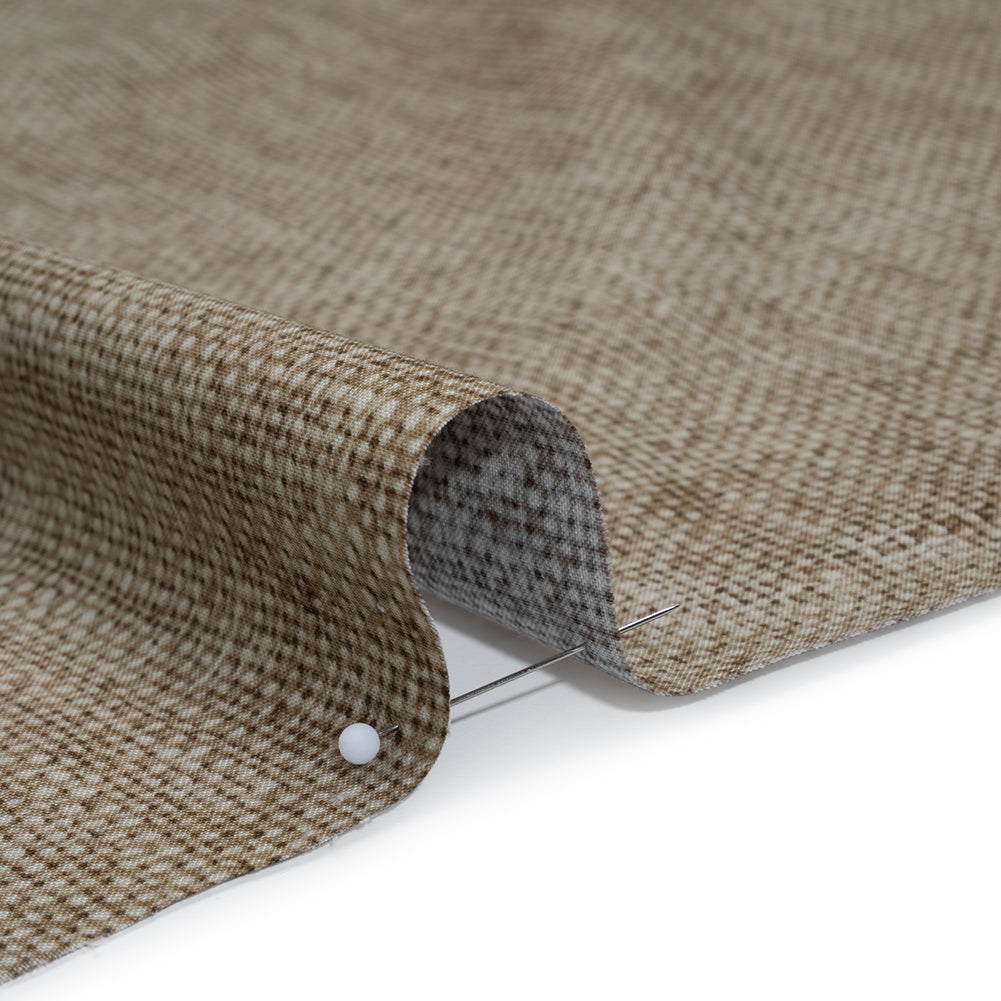 Printed Quilting Cotton by Northcott Studio - Taupe Canvas Textured - Linen Basics Collection Detail