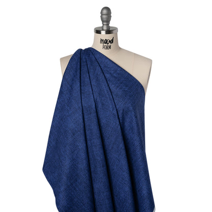 Printed Quilting Cotton by Northcott Studio - Navy Canvas Textured - Linen Basics Collection Drape