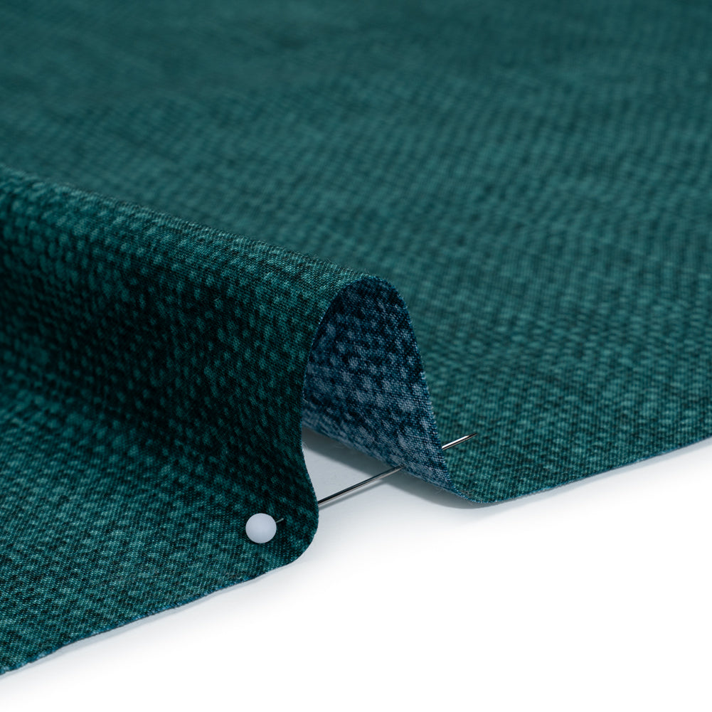 Printed Quilting Cotton by Northcott Studio - Teal Canvas Textured - Linen Basics Collection - Detail