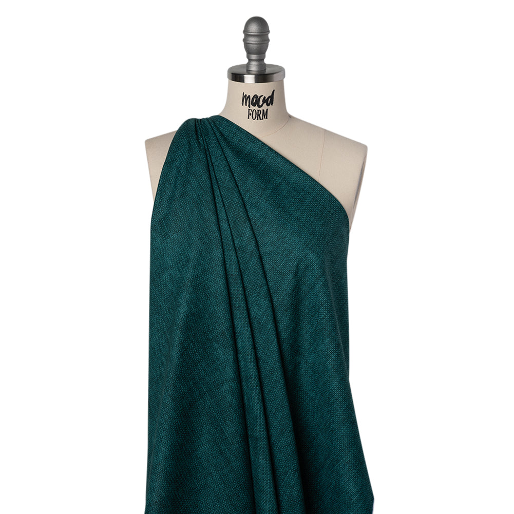 Printed Quilting Cotton by Northcott Studio - Teal Canvas Textured - Linen Basics Collection - Drape