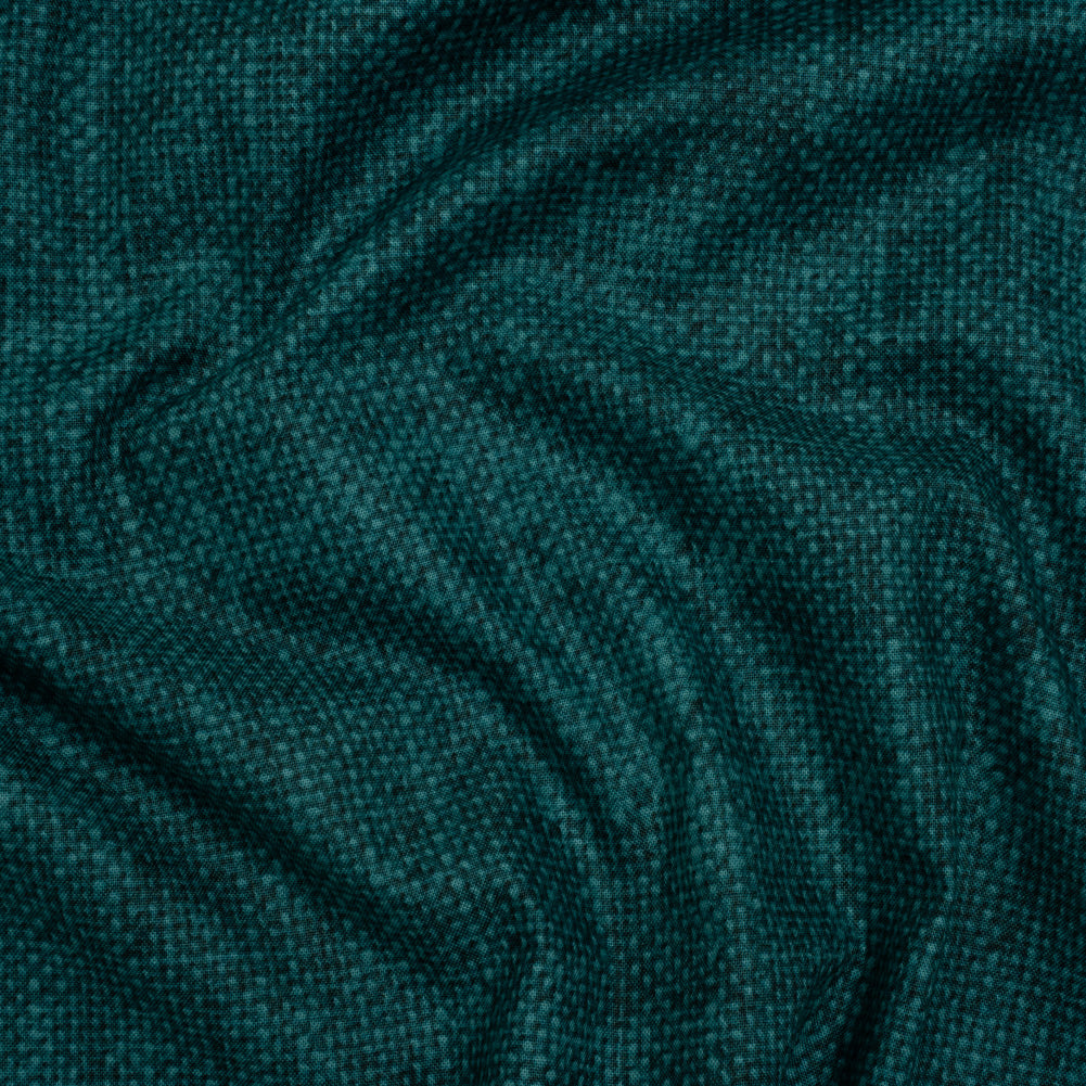 Printed Quilting Cotton by Northcott Studio - Teal Canvas Textured - Linen Basics Collection