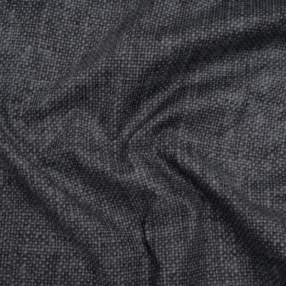 Printed Quilting Cotton by Northcott Studio - Charcoal Canvas Textured - Linen Basics Collection