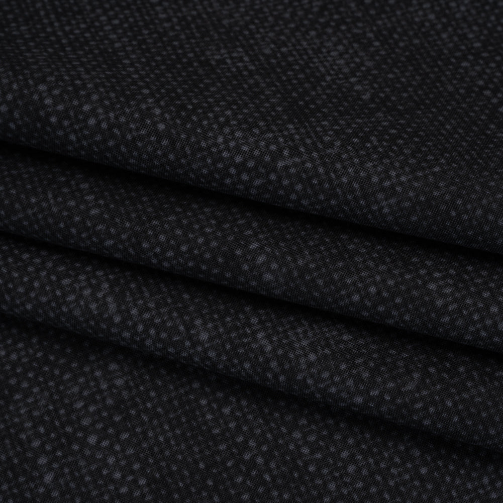 Printed Quilting Cotton by Northcott Studio - Black Canvas Textured - Linen Basics Collection - Folded