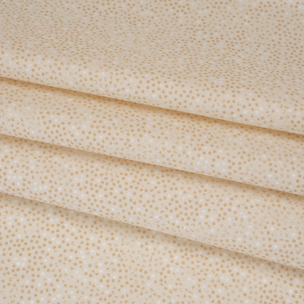 Printed Quilting Cotton by Patrick Lose for Northcott - Natural Ditsy Dots - Tonal Trios Collection